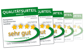 Auszeichnungen unserer Versicherungsberatung mit "Sehr gut"